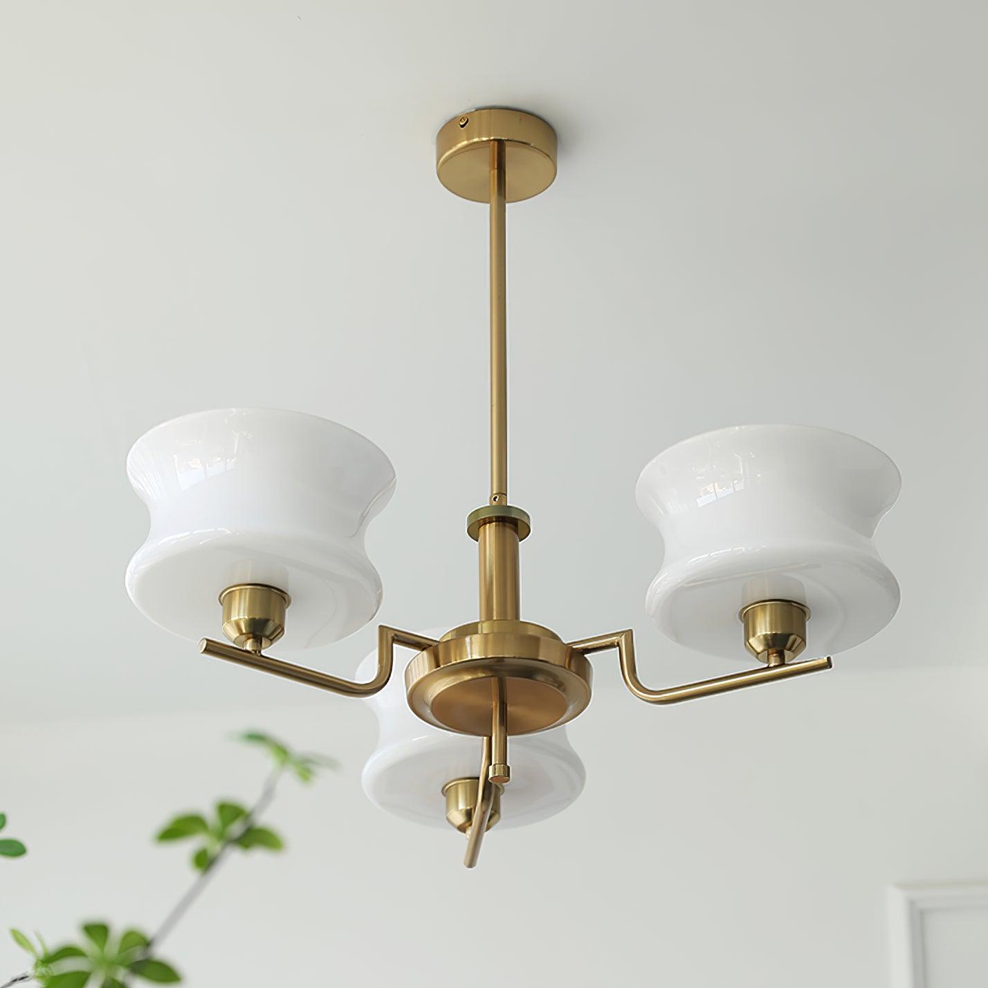 Belue Vintage Style Metal and Glass Chandelier Ceiling Light for Modern Interiors
