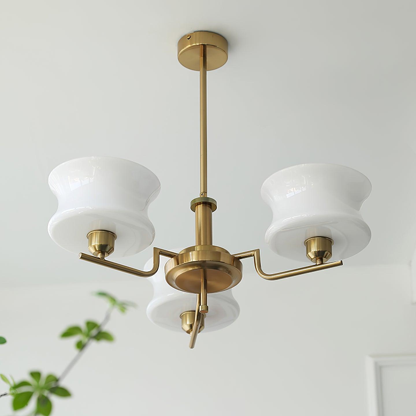 Belue Vintage Style Metal and Glass Chandelier Ceiling Light for Modern Interiors