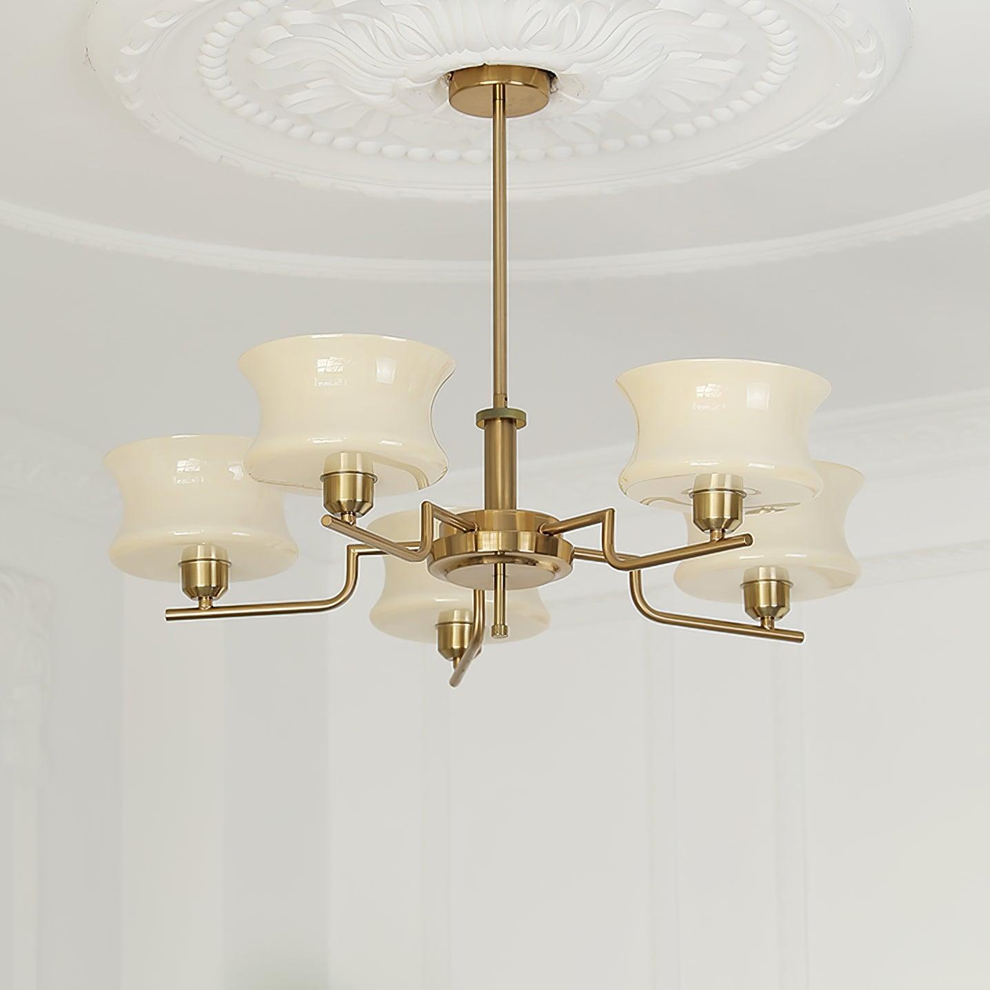 Belue Vintage Style Metal and Glass Chandelier Ceiling Light for Modern Interiors