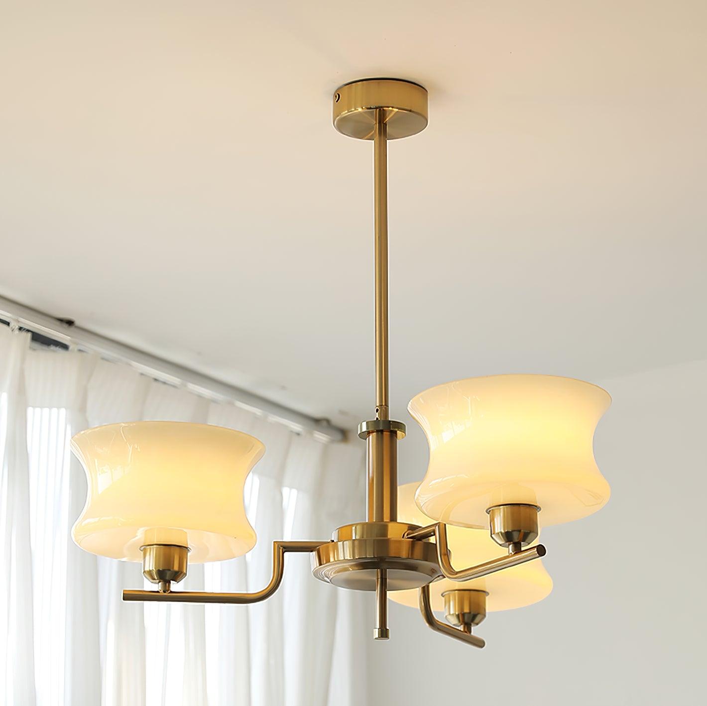 Belue Vintage Style Metal and Glass Chandelier Ceiling Light for Modern Interiors