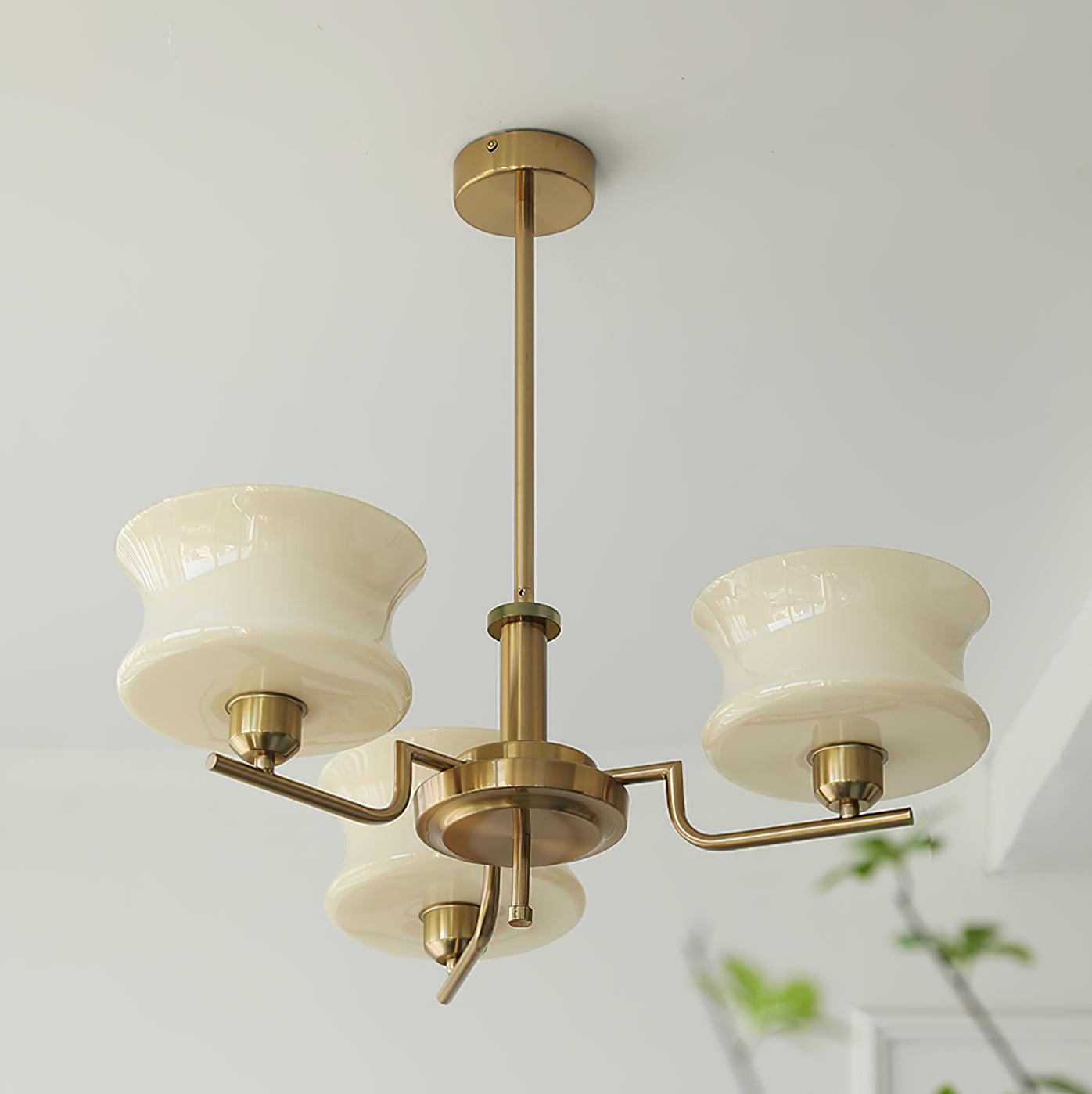 Belue Vintage Style Metal and Glass Chandelier Ceiling Light for Modern Interiors