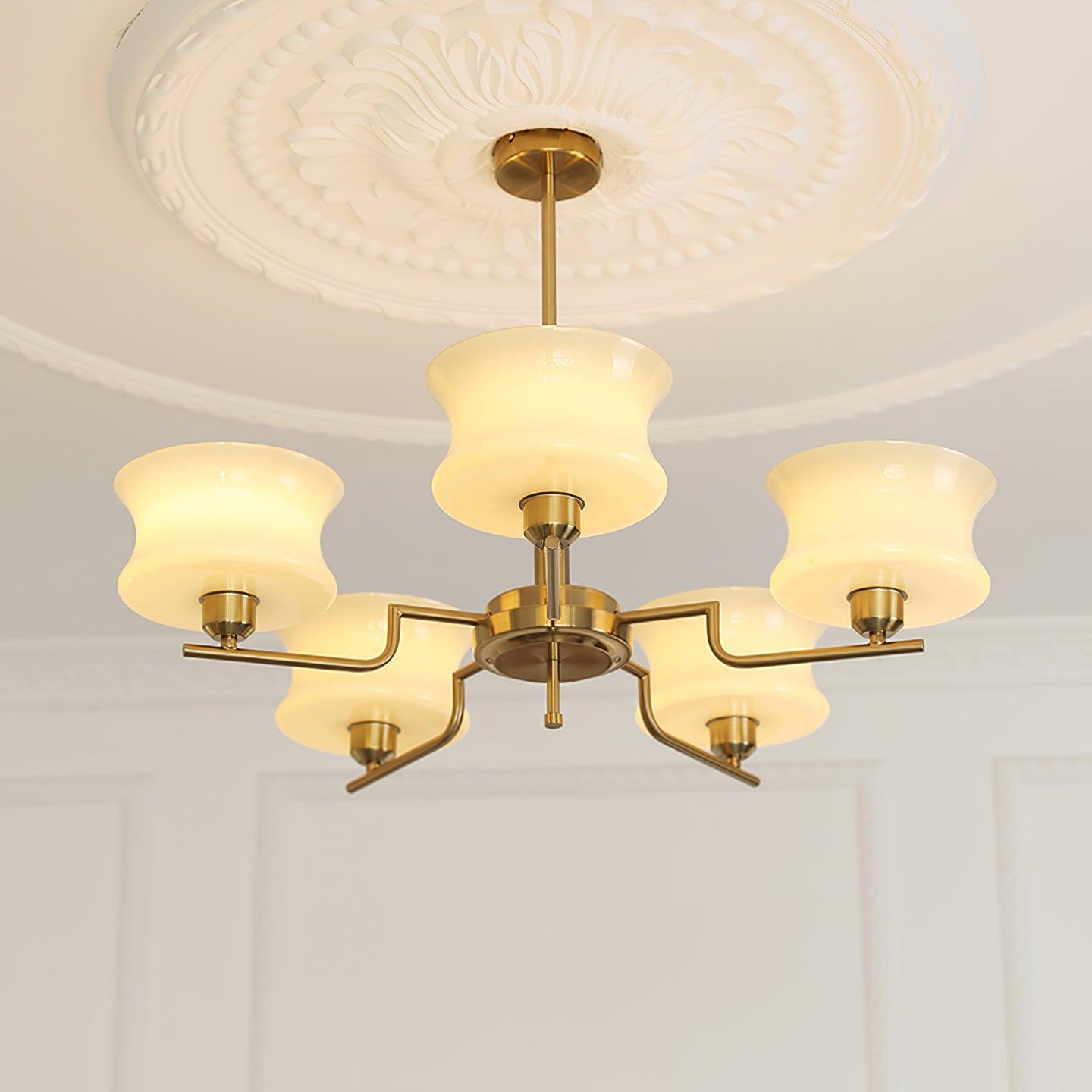 Belue Vintage Style Metal and Glass Chandelier Ceiling Light for Modern Interiors