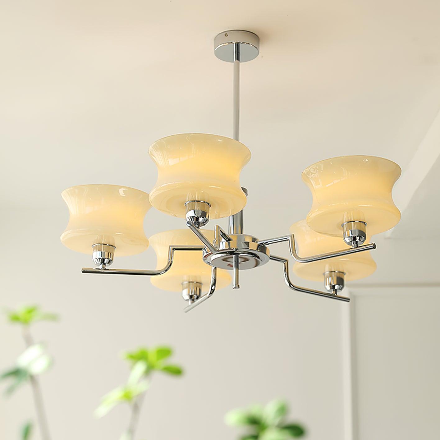 Belue Vintage Style Metal and Glass Chandelier Ceiling Light for Modern Interiors