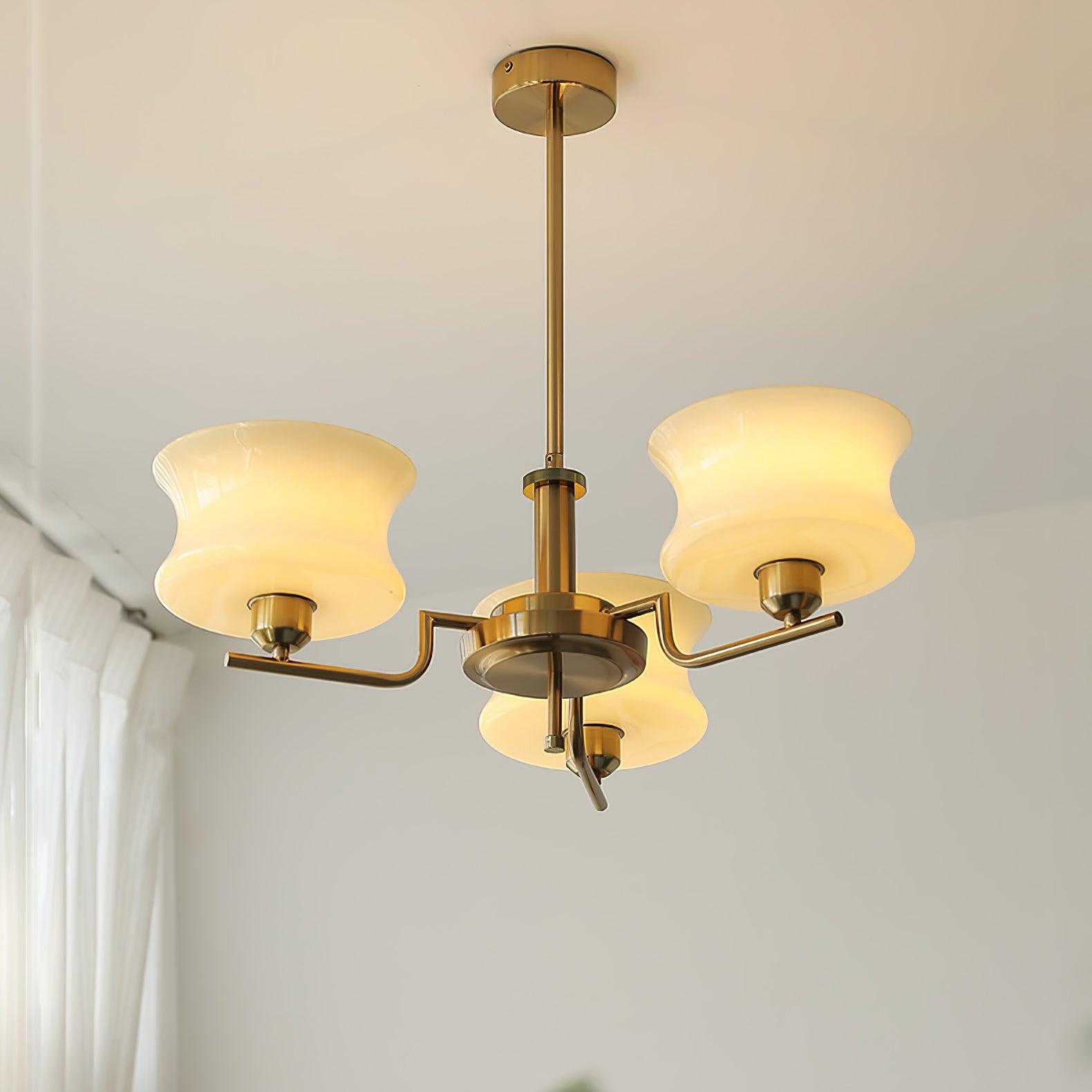 Belue Vintage Style Metal and Glass Chandelier Ceiling Light for Modern Interiors