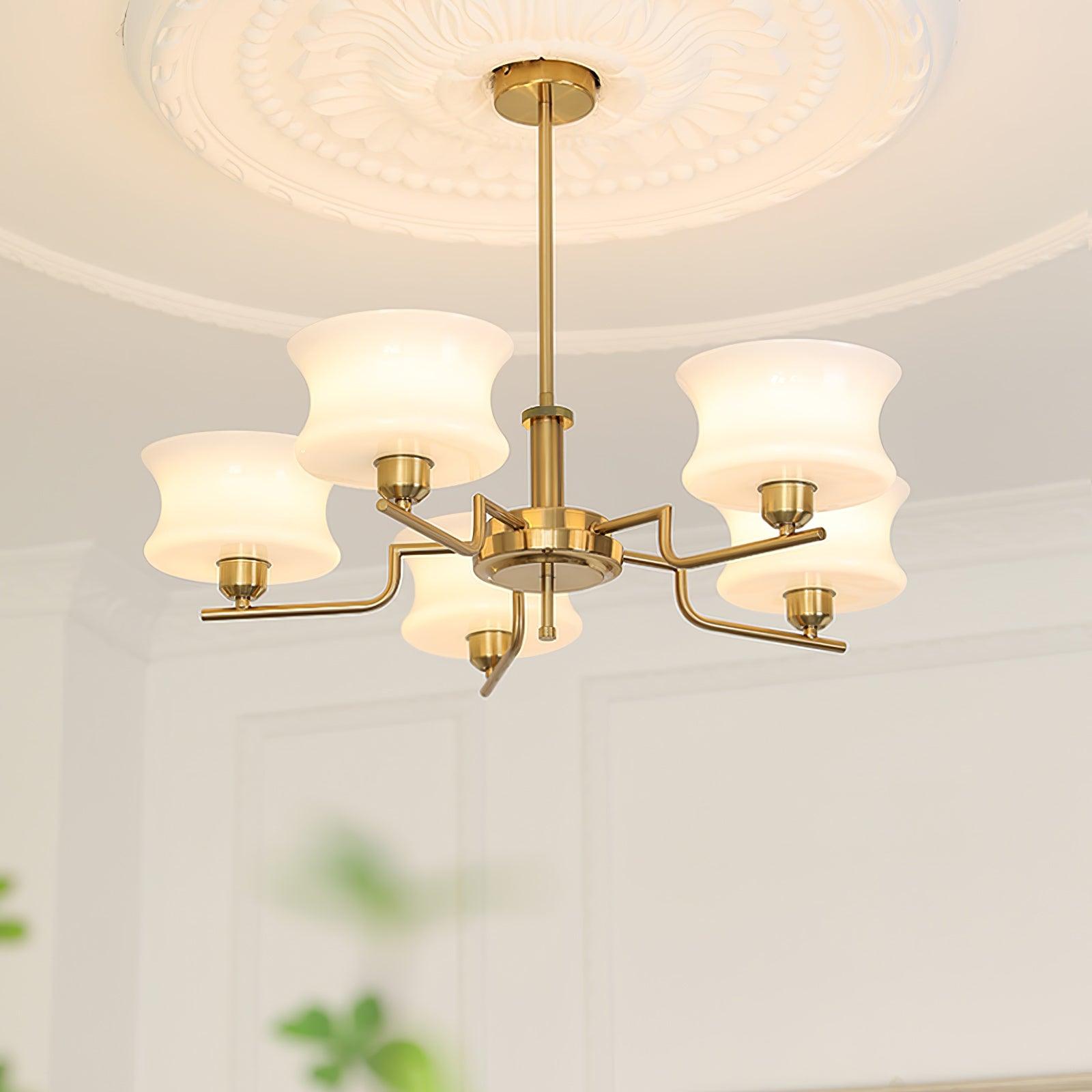 Belue Vintage Style Metal and Glass Chandelier Ceiling Light for Modern Interiors
