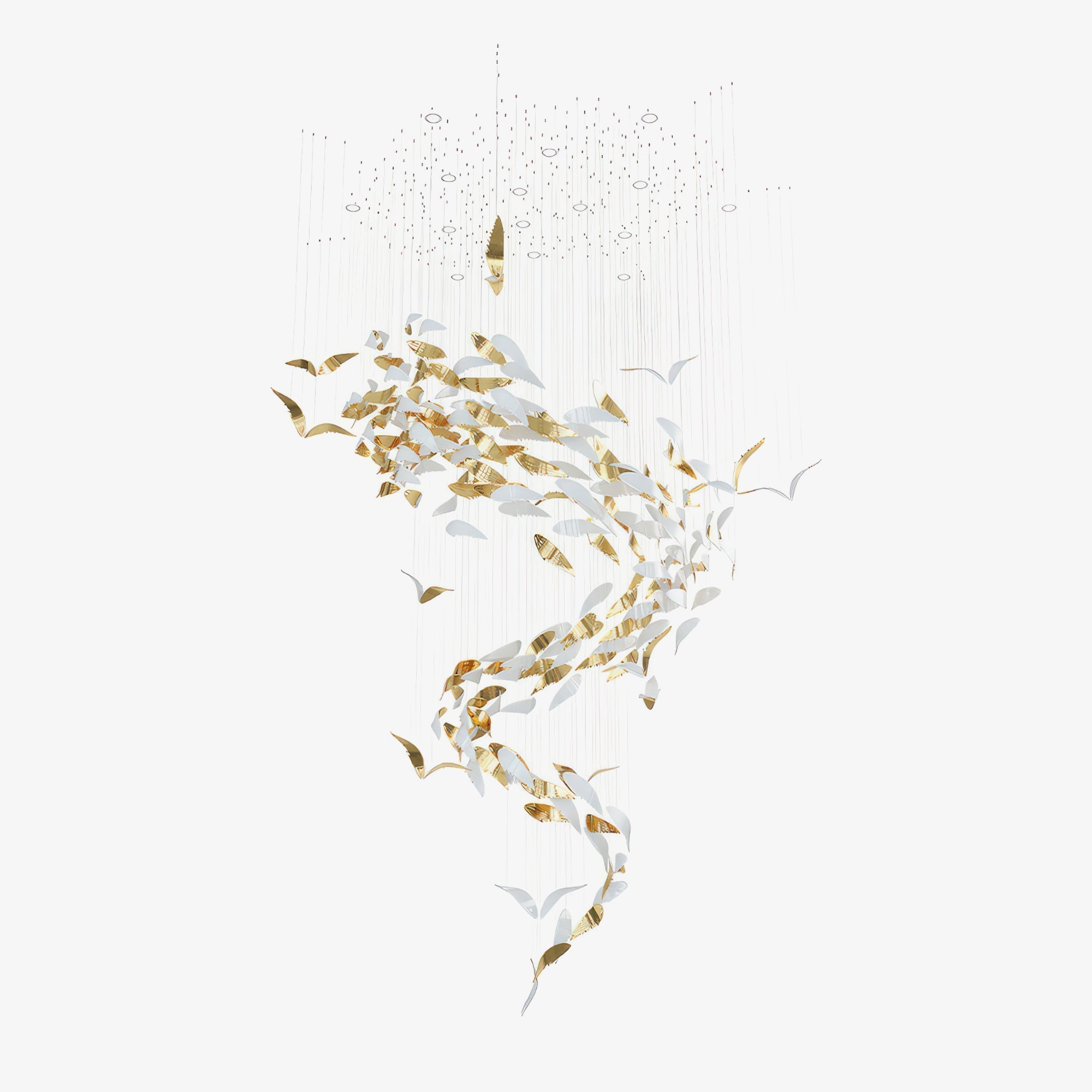Bennett Modern Layered Crown Chandelier with Integrated LED and Glass Shades for Living Room