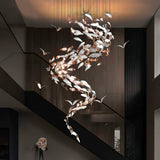 Bennett Modern Layered Crown Chandelier with Integrated LED and Glass Shades for Living Room