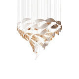 Bennett Modern Layered Crown Chandelier with Integrated LED and Glass Shades for Living Room