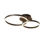Modern Nordic Gold 2 Ring LED Flush Mount Ceiling Light Fixture for Home Decor