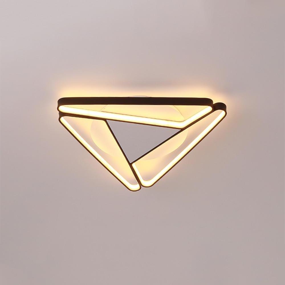 Modern Geometric LED Flush Mount Ceiling Light Fixture for Living Room and Bedroom
