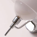 Bidle Modern Chrome Wall Sconce with White Glass Shade Set of Two Indoor Lighting Fixtures