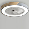 Modern Flush Mount Bladeless Ceiling Fan with Integrated LED Light and Remote Control