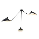 Black Duckbill Modern 3 Light Rotatable Ceiling Lamp for Living Room and Bedroom