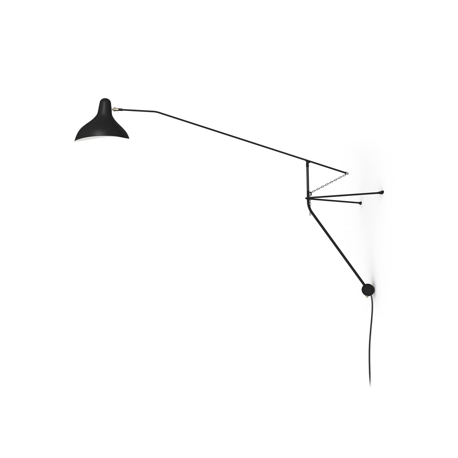 Black Industrial Mantis Arm Swing Bracket Wall Lamp Adjustable Iron Helical Sconce Lighting