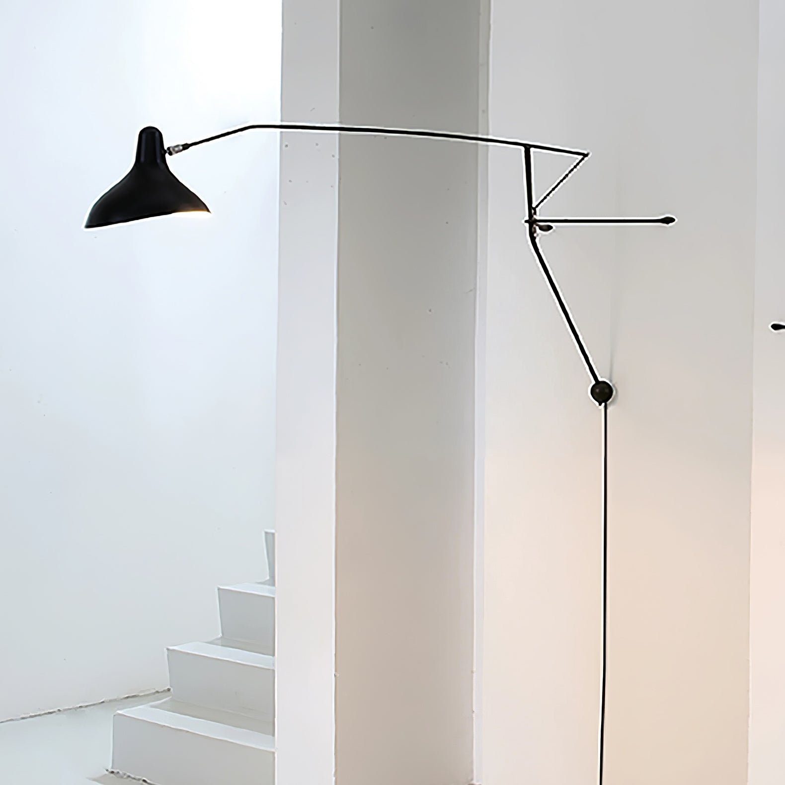 Black Industrial Mantis Arm Swing Bracket Wall Lamp Adjustable Iron Helical Sconce Lighting