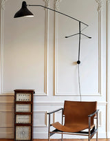Black Industrial Mantis Arm Swing Bracket Wall Lamp Adjustable Iron Helical Sconce Lighting