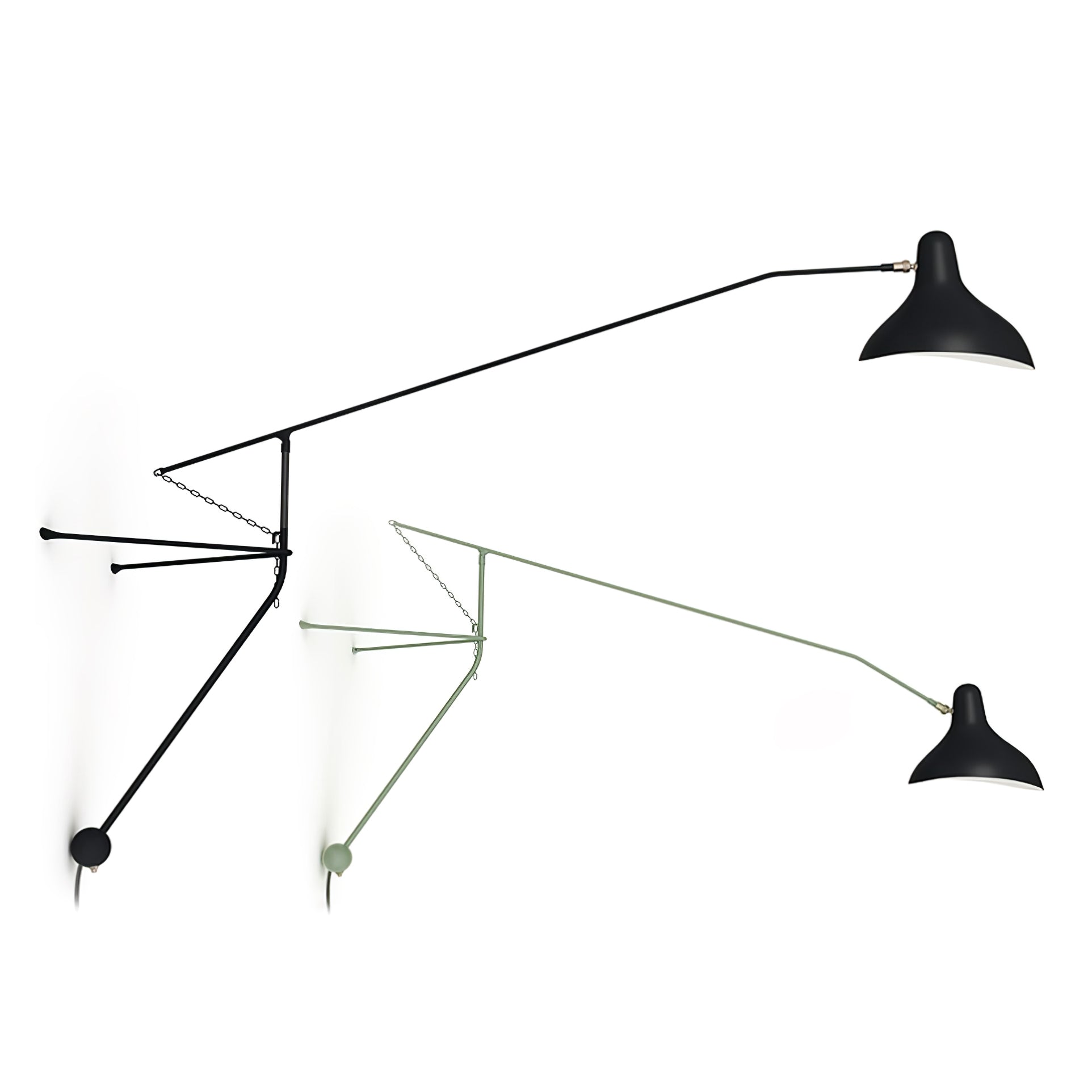Black Industrial Mantis Arm Swing Bracket Wall Lamp Adjustable Iron Helical Sconce Lighting