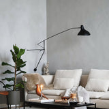 Black Industrial Mantis Arm Swing Bracket Wall Lamp Adjustable Iron Helical Sconce Lighting