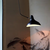 Black Industrial Mantis Arm Swing Bracket Wall Lamp Adjustable Iron Helical Sconce Lighting