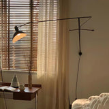 Black Industrial Mantis Arm Swing Bracket Wall Lamp Adjustable Iron Helical Sconce Lighting