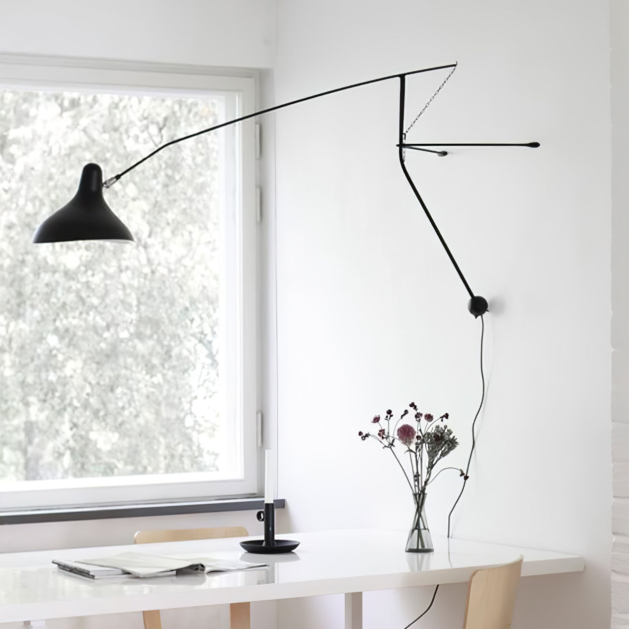 Black Industrial Mantis Arm Swing Bracket Wall Lamp Adjustable Iron Helical Sconce Lighting