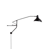 Black Industrial Mantis Arm Swing Bracket Wall Lamp Adjustable Iron Helical Sconce Lighting