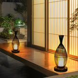 Black Metal Caged LED Outdoor Floor Lamp IP54 Waterproof Courtyard Path Light