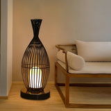 Black Metal Caged LED Outdoor Floor Lamp IP54 Waterproof Courtyard Path Light