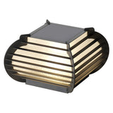 Black Outdoor Pier Mount Post Light with Lattice Design Solar and Hardwired Dual Power Path Lighting