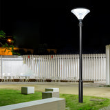 Black Outdoor Solar Powered LED Post Light Waterproof Garden Street Lamp with Pole Option