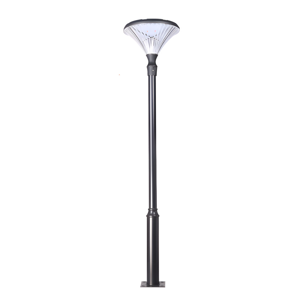 Black Outdoor Solar Powered LED Post Light Waterproof Garden Street Lamp with Pole Option