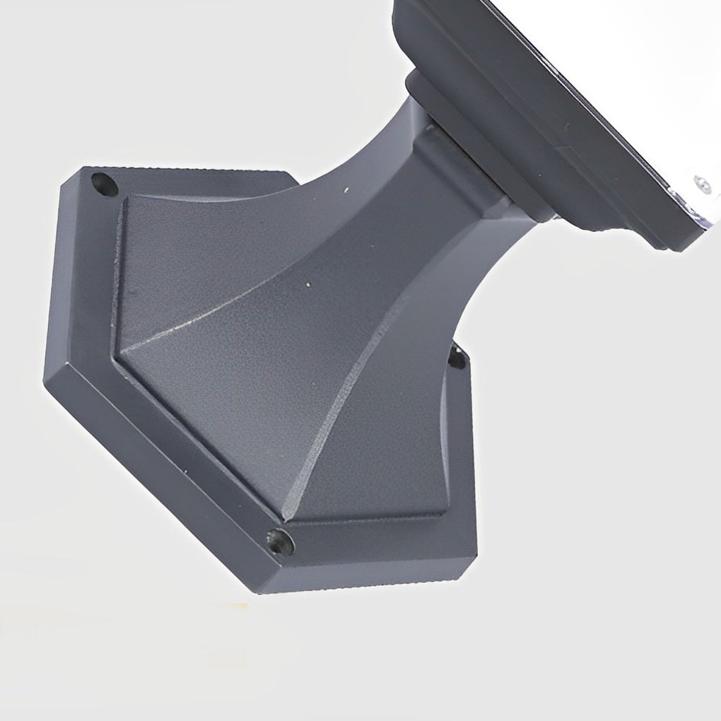 Black Solar Powered LED Square Post Light Waterproof Retro Lantern for Garden Fence and Gate