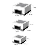 Black Square Outdoor Solar Post Lights Waterproof Modern LED Landscape Lamp for Fence and Garden