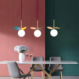 Blanca Modern Iron and Glass Globe Pendant Light Fixture for Contemporary Indoor Ceiling Decor