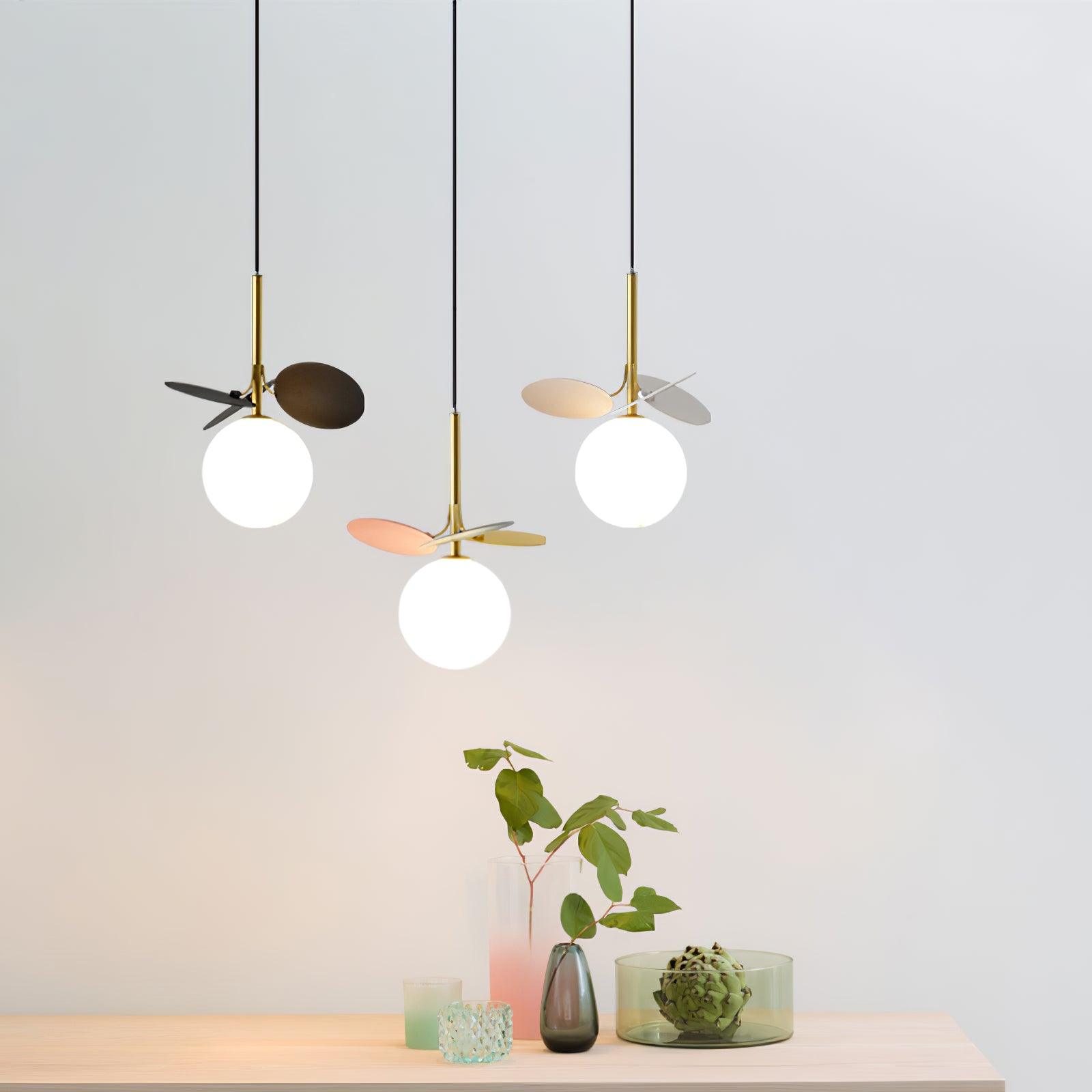 Blanca Modern Iron and Glass Globe Pendant Light Fixture for Contemporary Indoor Ceiling Decor