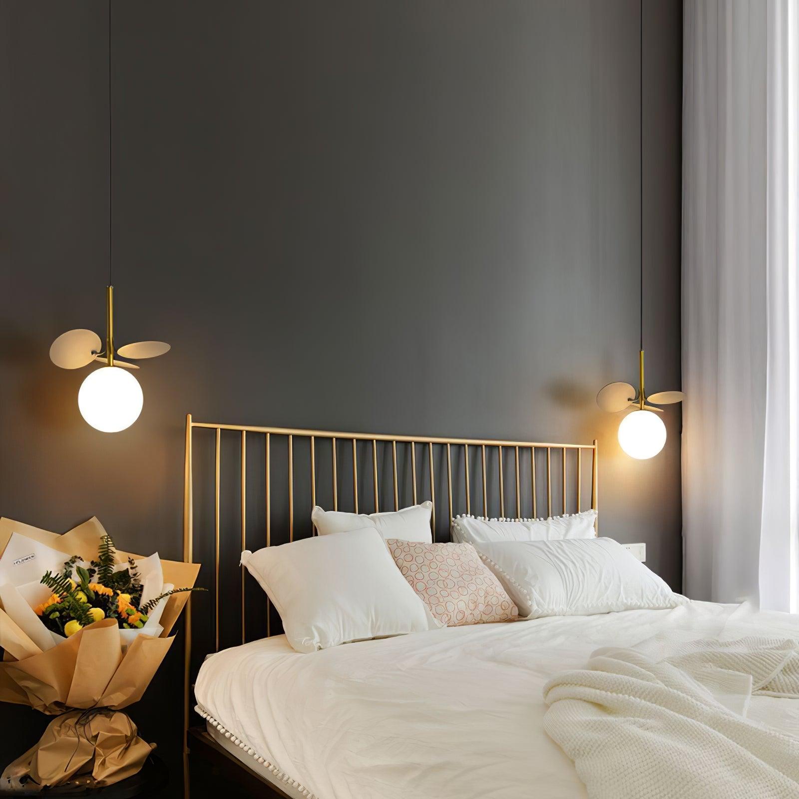 Blanca Modern Iron and Glass Globe Pendant Light Fixture for Contemporary Indoor Ceiling Decor