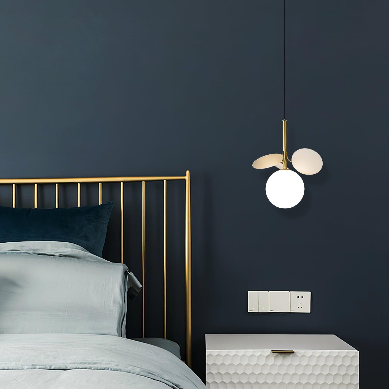 Blanca Modern Iron and Glass Globe Pendant Light Fixture for Contemporary Indoor Ceiling Decor