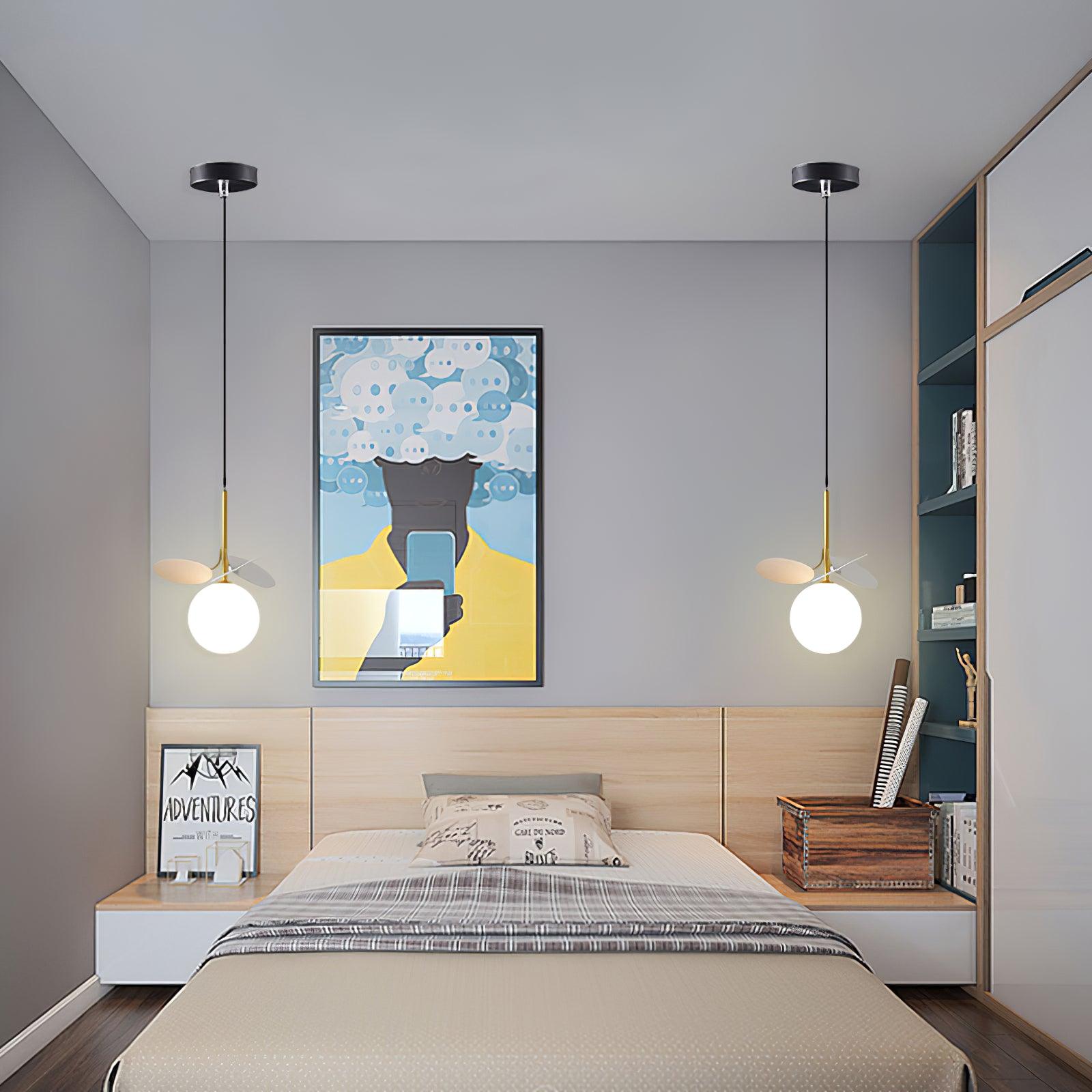 Blanca Modern Iron and Glass Globe Pendant Light Fixture for Contemporary Indoor Ceiling Decor