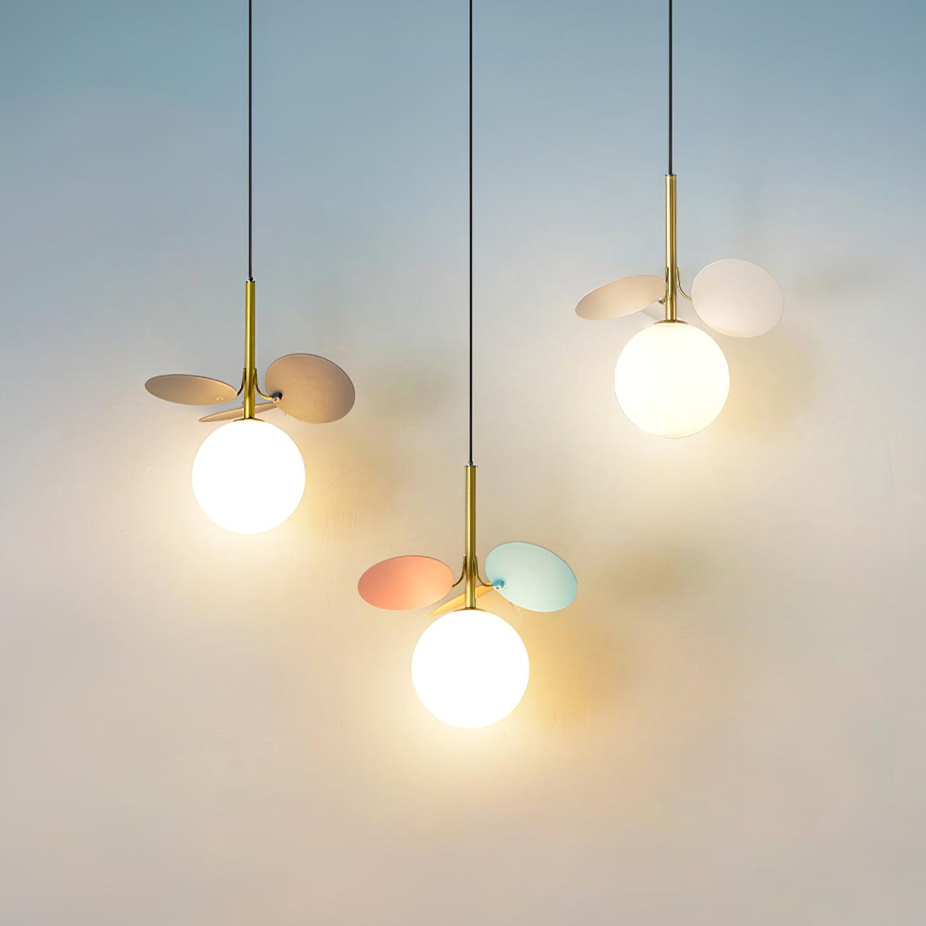 Blanca Modern Iron and Glass Globe Pendant Light Fixture for Contemporary Indoor Ceiling Decor