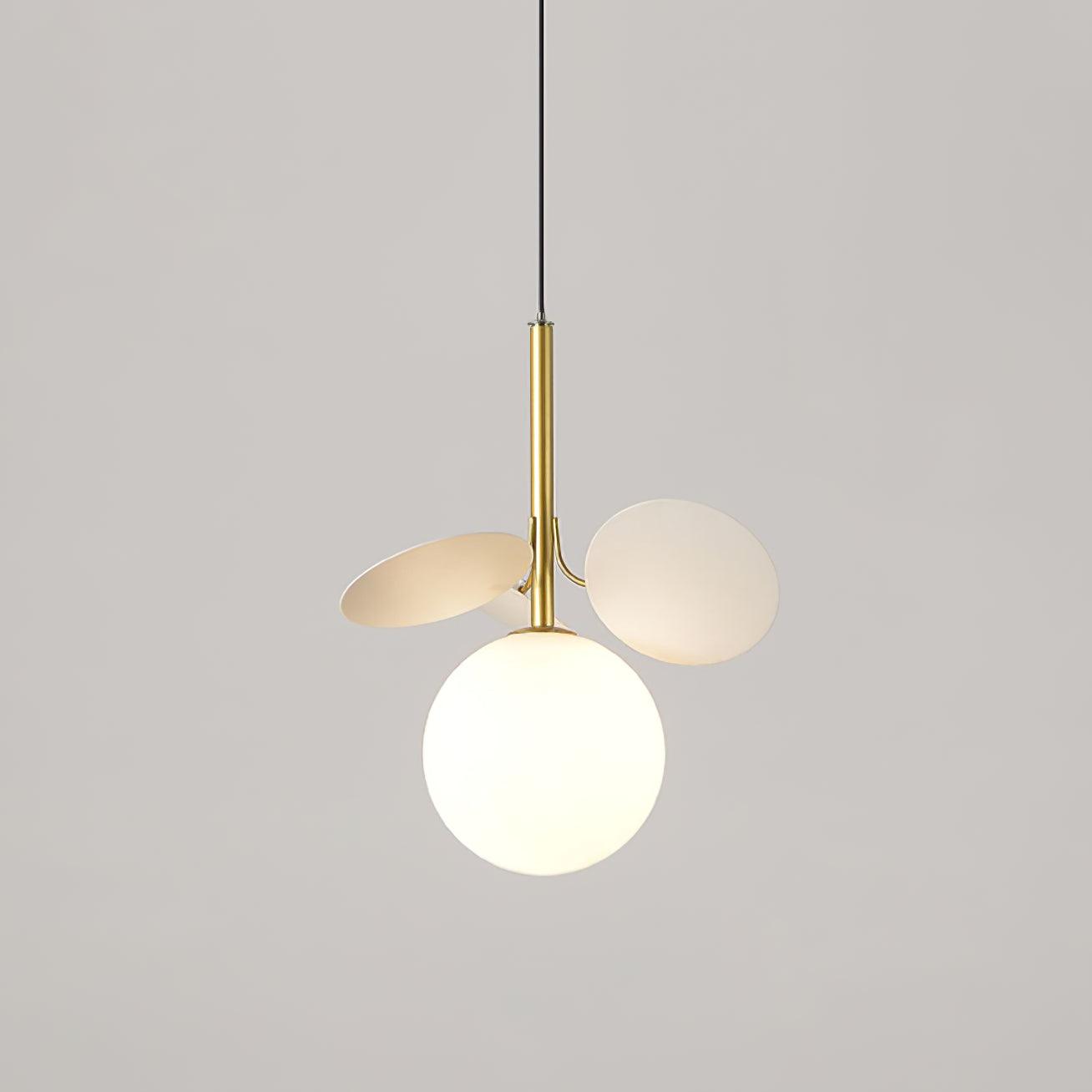 Blanca Modern Iron and Glass Globe Pendant Light Fixture for Contemporary Indoor Ceiling Decor