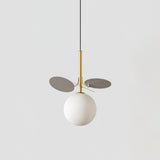 Blanca Modern Iron and Glass Globe Pendant Light Fixture for Contemporary Indoor Ceiling Decor