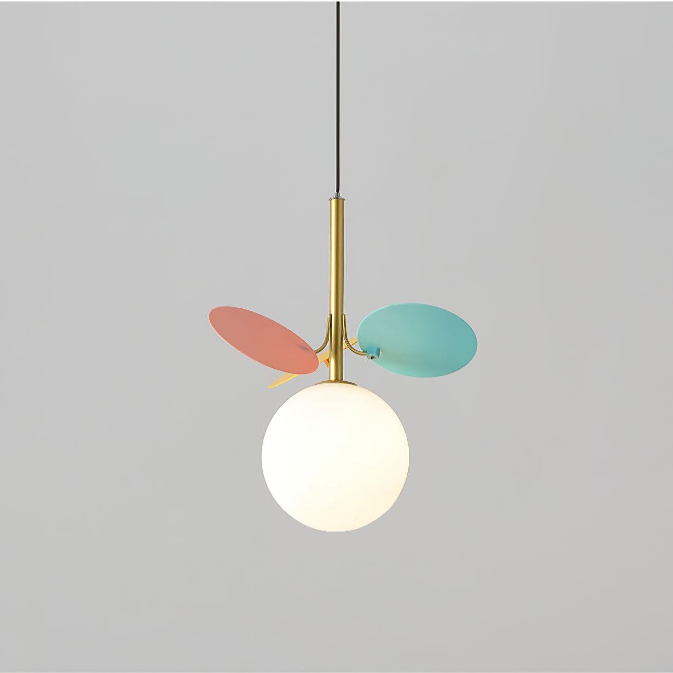 Blanca Modern Iron and Glass Globe Pendant Light Fixture for Contemporary Indoor Ceiling Decor