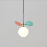 Blanca Modern Iron and Glass Globe Pendant Light Fixture for Contemporary Indoor Ceiling Decor
