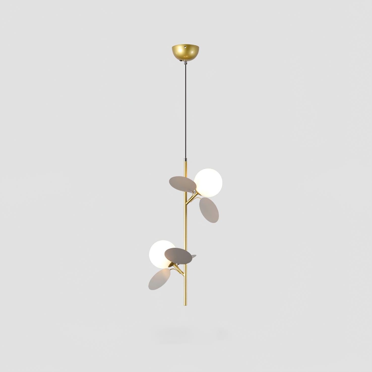 Blanca Modern Iron and Glass Globe Pendant Light Fixture for Contemporary Indoor Ceiling Decor