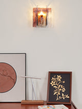 Blason Modern Glass Wall Lamp Set of 2 Gold Metal Indoor Lighting Fixtures for Bedroom and Living Room Decor
