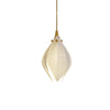 Bloom Ceramic Floral Pendant Light with White Porcelain Flower Buds and Brass Accents