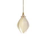 Bloom Ceramic Floral Pendant Light with White Porcelain Flower Buds and Brass Accents