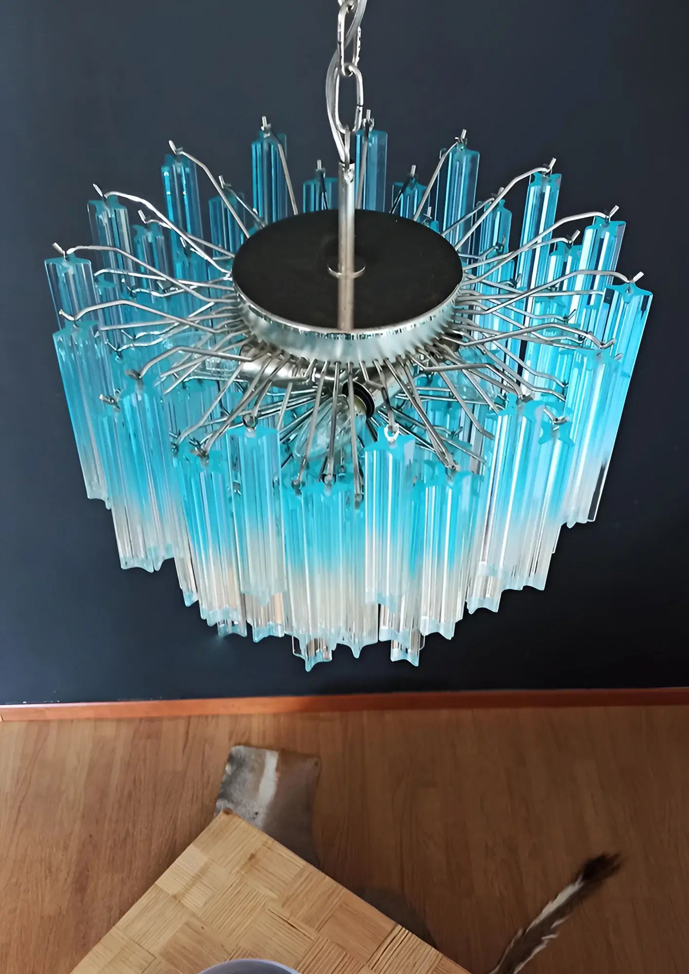 blue-and-clear-murano-glass-quadriedri-prism-chandelier-elegant-crystal-pendant-light