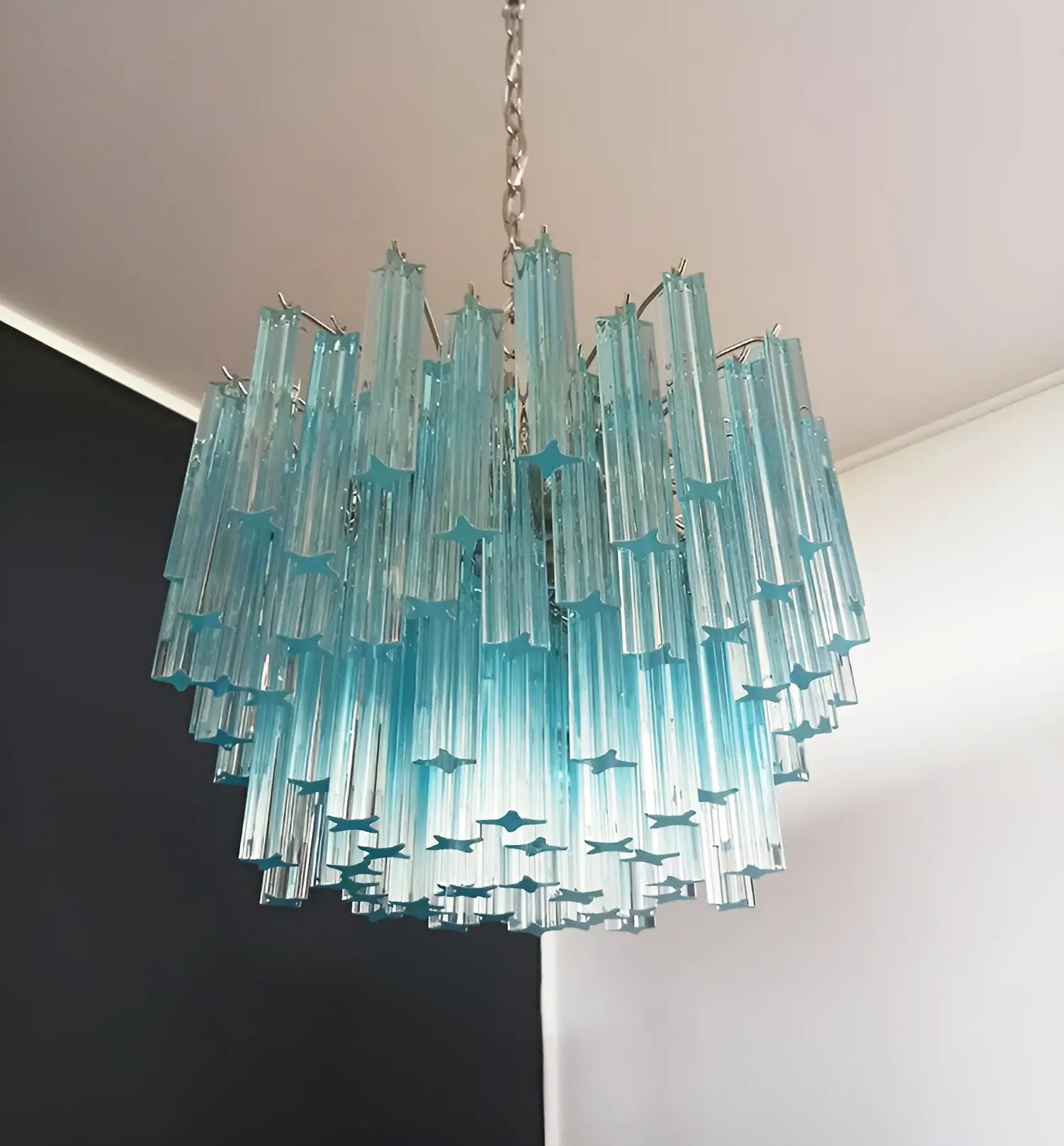 blue-and-clear-murano-glass-quadriedri-prism-chandelier-elegant-crystal-pendant-light