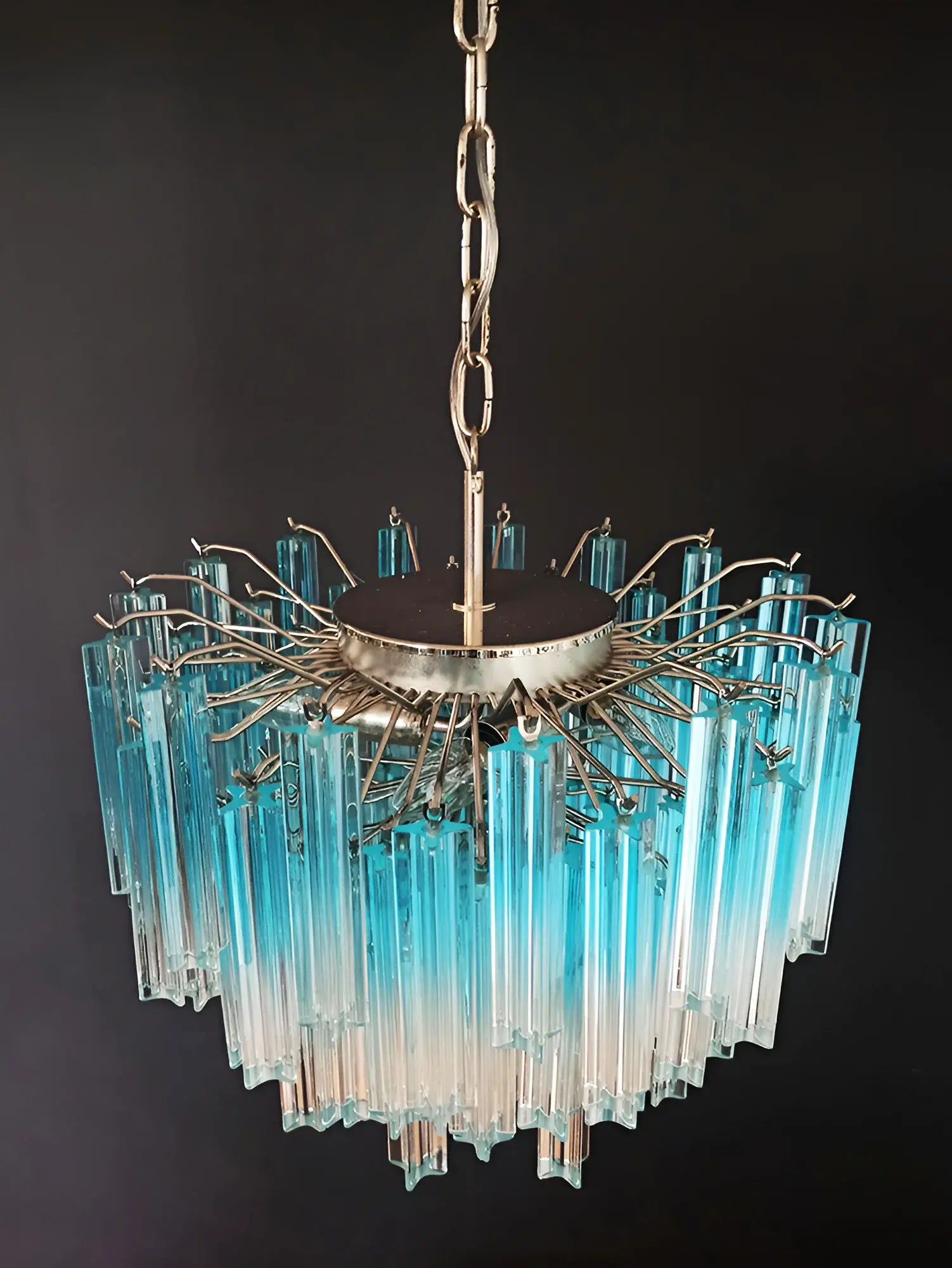 blue-and-clear-murano-glass-quadriedri-prism-chandelier-elegant-crystal-pendant-light
